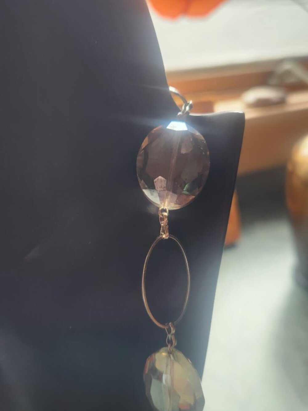 Champagne Crystal Rope Necklace - 32" Opera Length! - Picture 3 of 5
